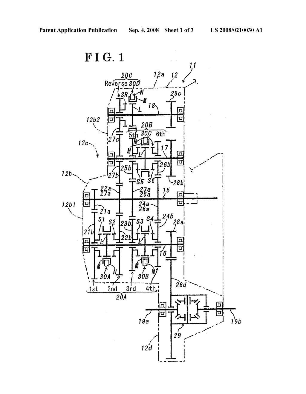 MANUAL TRANSMISSION AND VEHICLE HAVING TRANSVERSE-MOUNT ENGINE AND TRANSMISSION ARRANGED IN TANDEM - diagram, schematic, and image 02