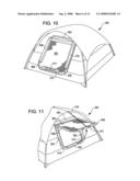 TENT WITH HINGED DOOR OR WINDOW diagram and image