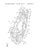 Drive switching lever structure for vehicle diagram and image