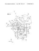 Drive switching lever structure for vehicle diagram and image