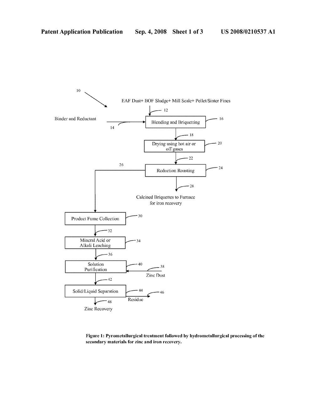 PROCESS FOR SEPARATING IRON FROM OTHER METALS IN IRON CONTAINING FEED STOCKS - diagram, schematic, and image 02