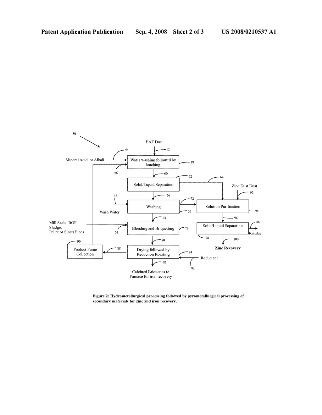 PROCESS FOR SEPARATING IRON FROM OTHER METALS IN IRON CONTAINING FEED STOCKS - diagram, schematic, and image 03