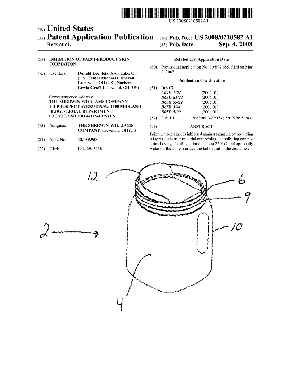 INHIBITION OF PAINT-PRODUCT SKIN FORMATION - diagram, schematic, and image 01