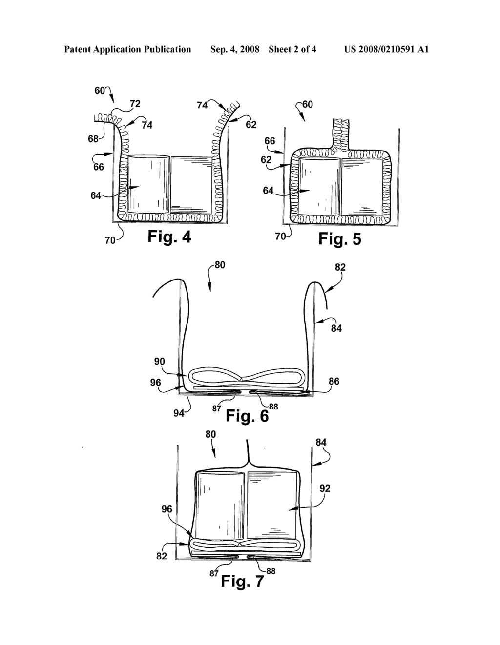 Cohesive Packaging Material in a Shipping Container and Method - diagram, schematic, and image 03