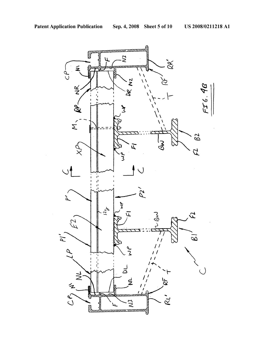 Platform trailer with extruded floor panel cross members - diagram, schematic, and image 06