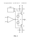 Electronic Device with an Amplifier Output Stage and an Over-Current Detection Means diagram and image