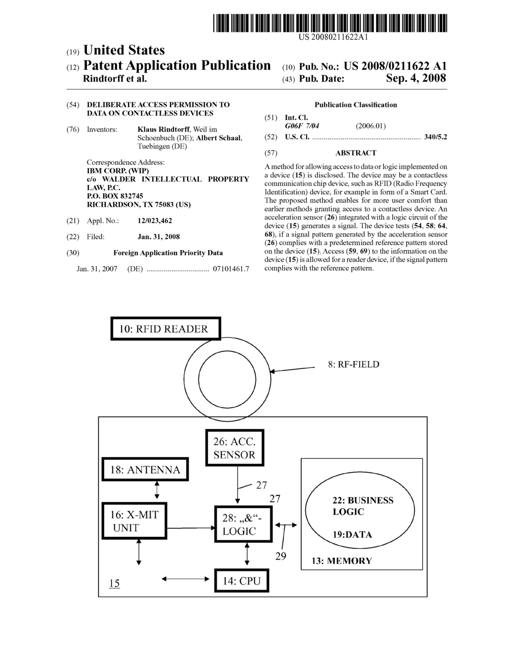 Deliberate Access Permission To Data On Contactless Devices - diagram, schematic, and image 01