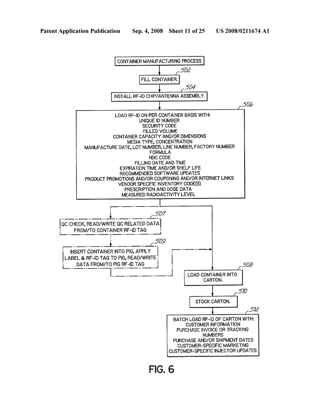 SYSTEMS AND METHODS FOR MANAGING INFORMATION RELATING TO MEDICAL FLUIDS AND CONTAINERS THEREFOR - diagram, schematic, and image 12