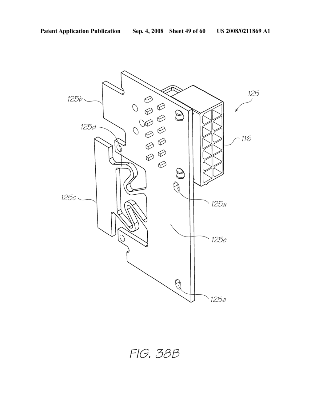 Mounting arrangement with a support and pressure plate for a printhead assembly. - diagram, schematic, and image 50