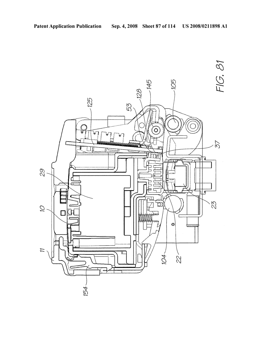 Cover assembly for a print engine with push rod for actuating a refill unit - diagram, schematic, and image 88