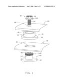 FIXING DEVICE FOR SECURING CIRCUIT BOARD TO PLATE MEMBER diagram and image