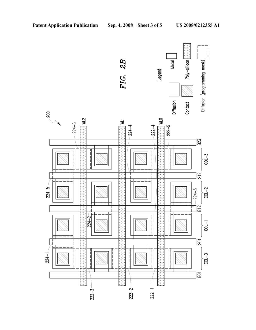 Compact Virtual Ground Diffusion Programmable ROM Array Architecture, System and Method - diagram, schematic, and image 04