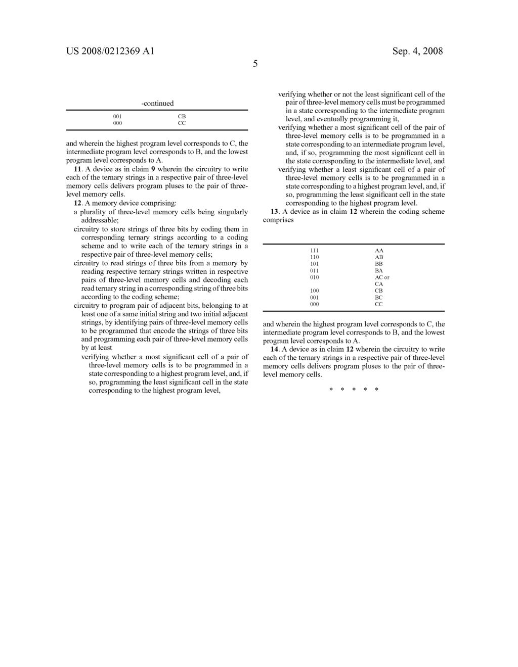 METHOD OF MANAGING A MEMORY DEVICE EMPLOYING THREE-LEVEL CELLS - diagram, schematic, and image 09