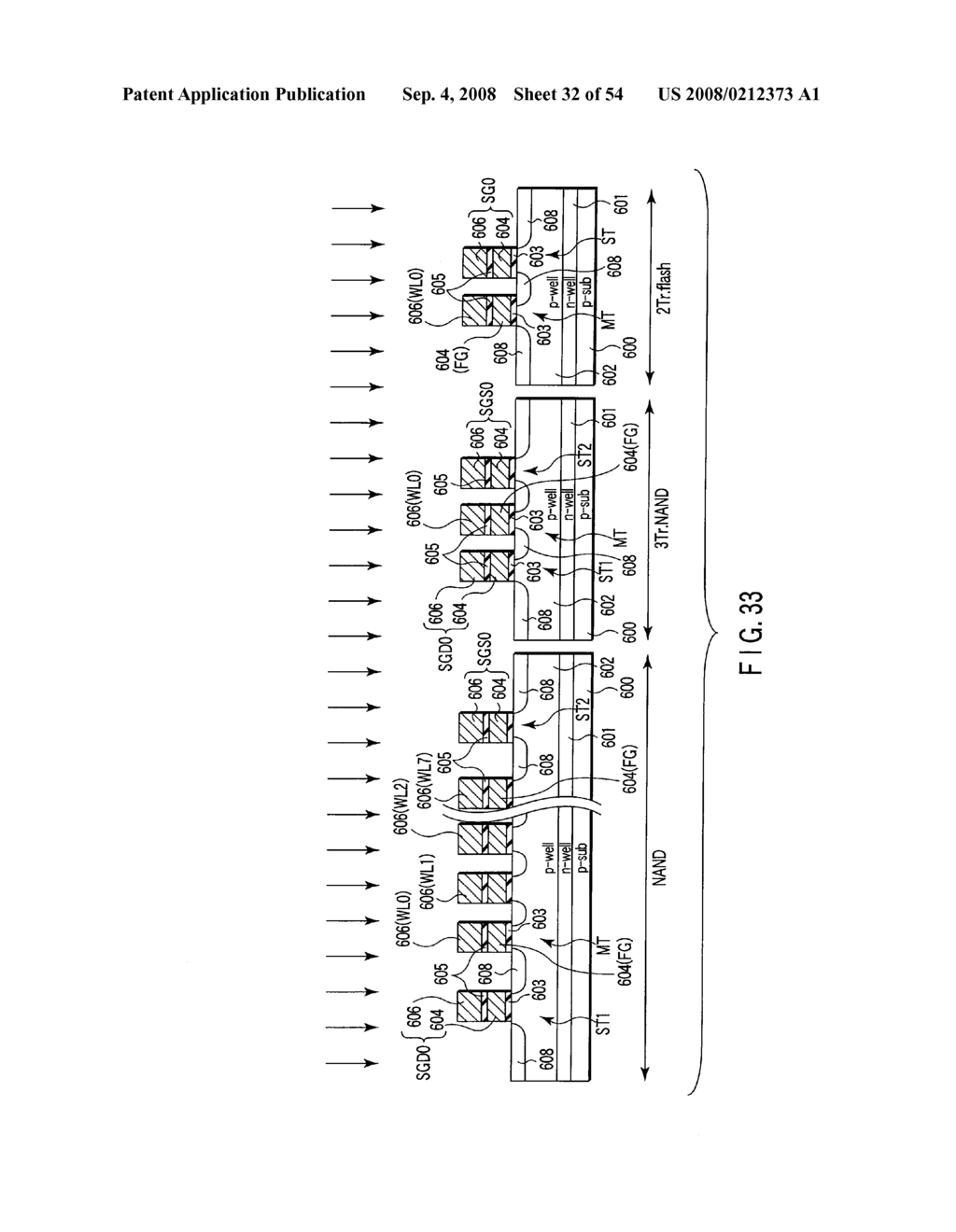 SEMICONDUCTOR INTEGRATED CIRCUIT DEVICE WITH A STACKED GATE INCLUDING A FLOATING GATE AND A CONTROL GATE - diagram, schematic, and image 33