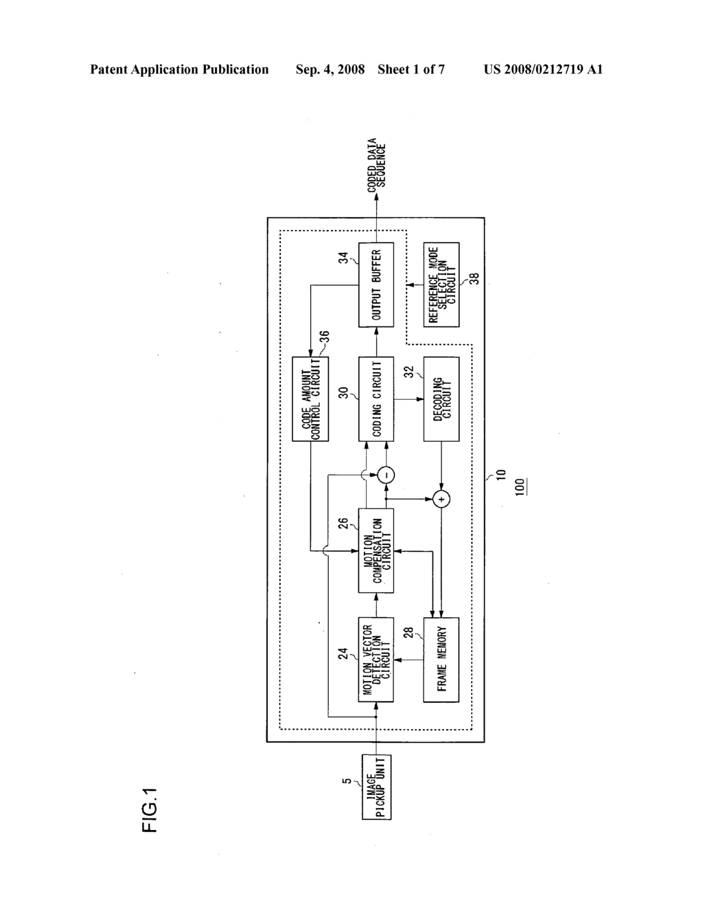 Motion vector detection apparatus, and image coding apparatus and image pickup apparatus using the same - diagram, schematic, and image 02