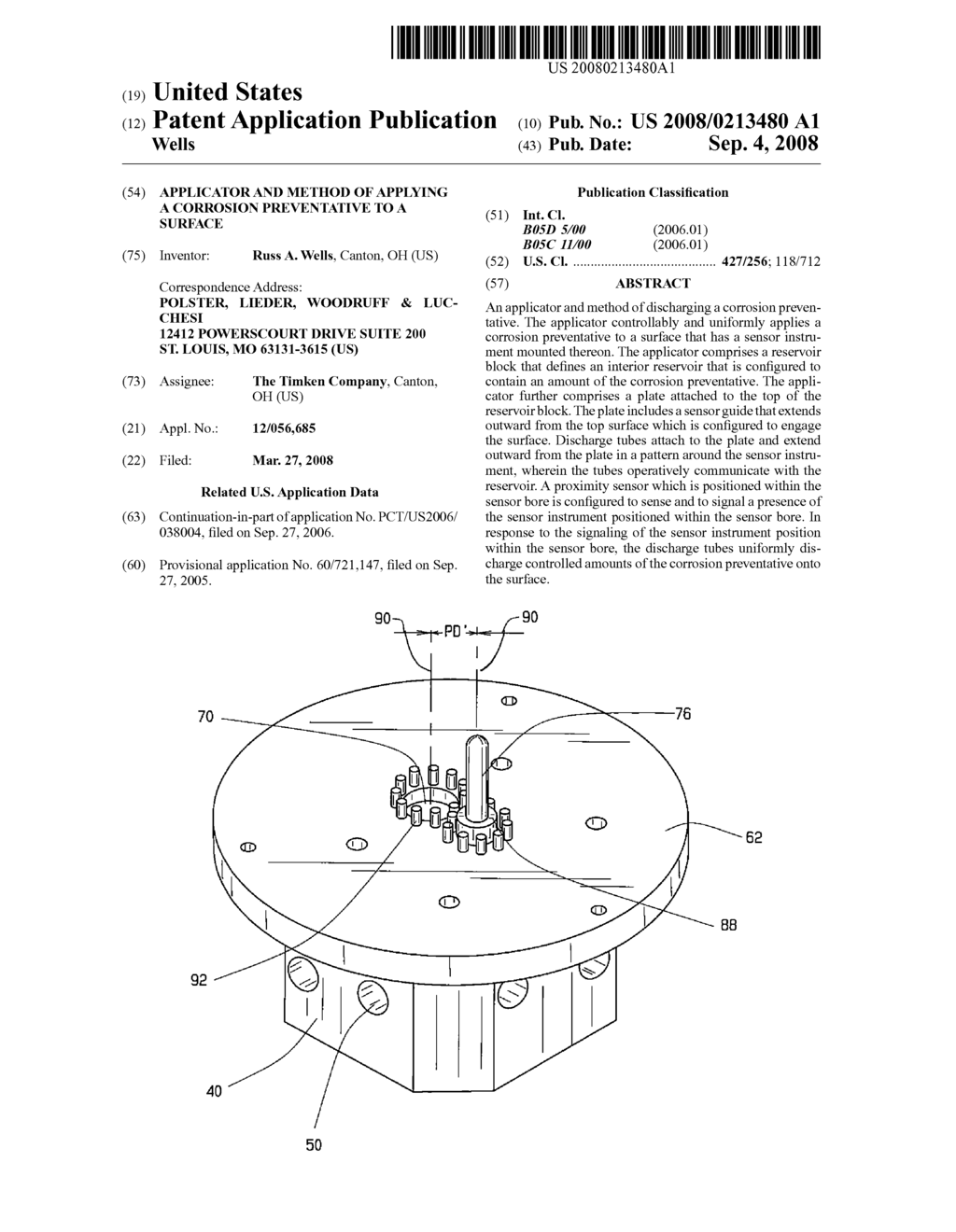 APPLICATOR AND METHOD OF APPLYING A CORROSION PREVENTATIVE TO A SURFACE - diagram, schematic, and image 01