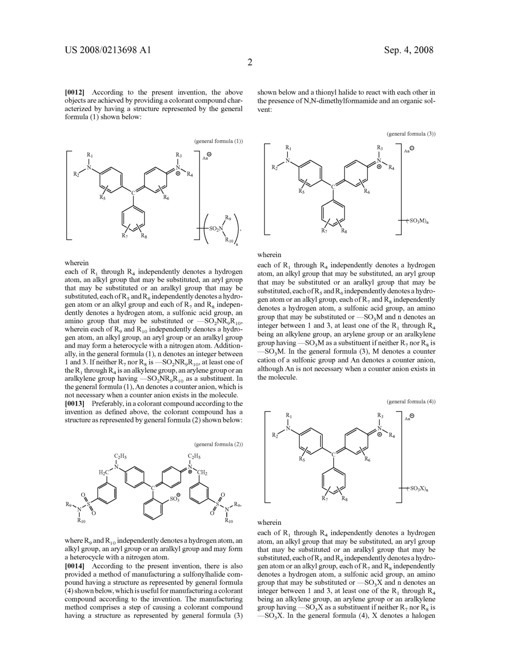 Novel Colorant Compound and Method of Manufacturing the Same as Well as Blue Resist Composition for Use in Color Filter Containing the Same - diagram, schematic, and image 05