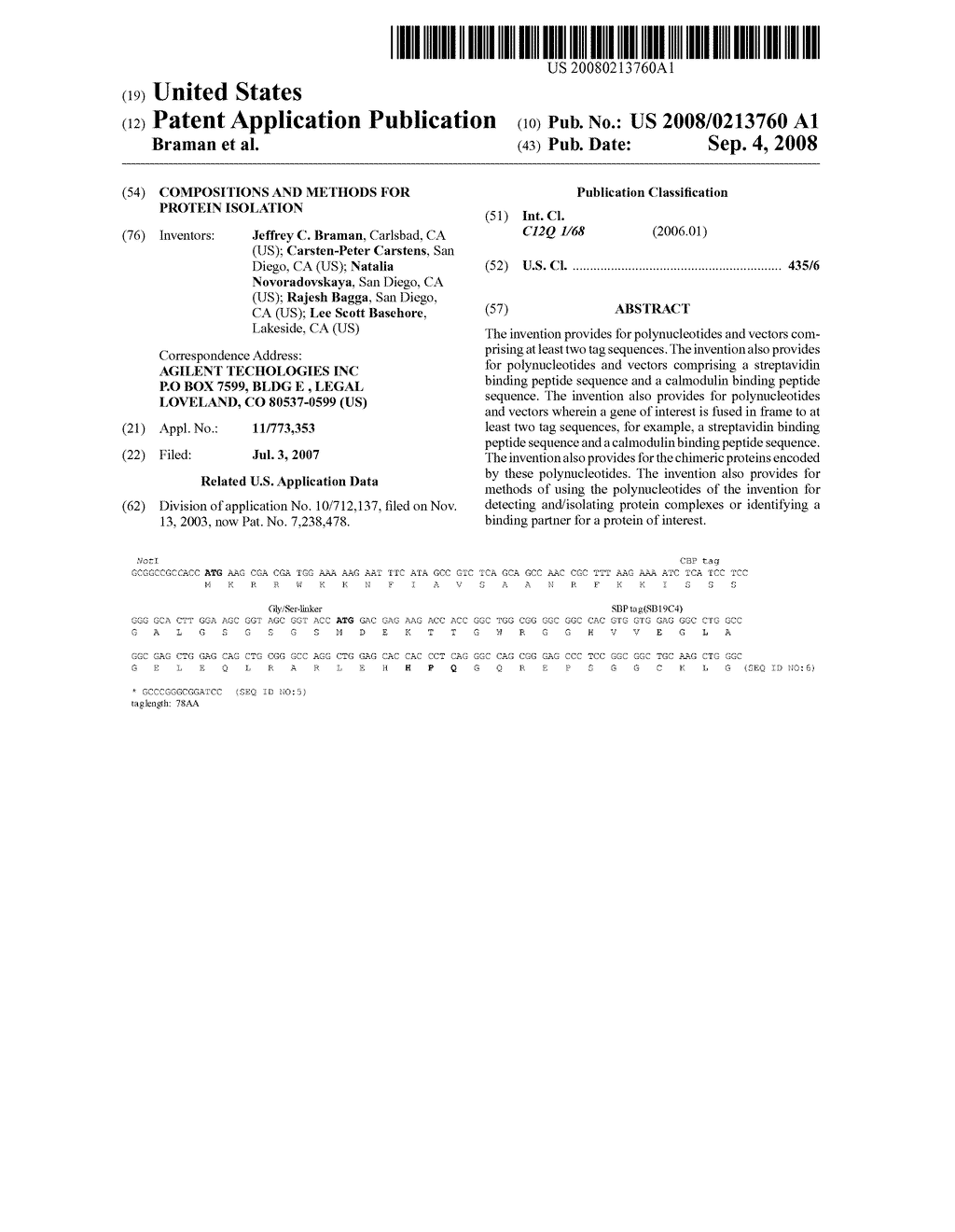 COMPOSITIONS AND METHODS FOR PROTEIN ISOLATION - diagram, schematic, and image 01