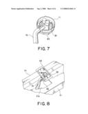 Connecting device having a locking mechanism diagram and image