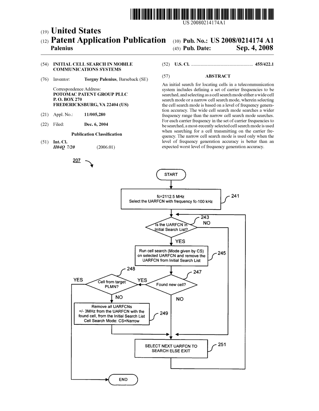 Initial cell search in mobile communications systems - diagram, schematic, and image 01