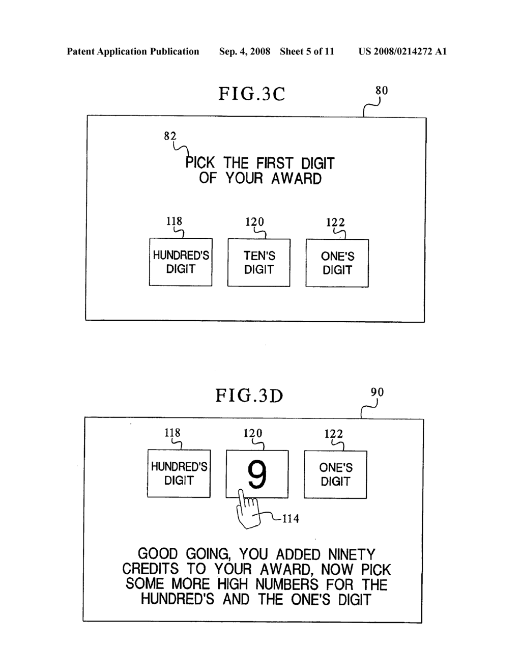 GAMING DEVICE HAVING PLAYER SELECTABLE AWARD DIGITS AND AWARD MODIFICATION OPTIONS - diagram, schematic, and image 06