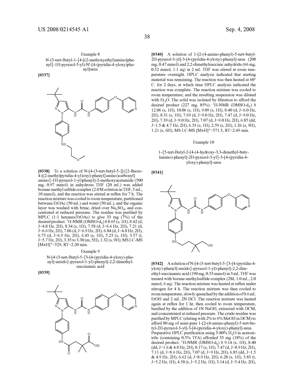 Substituted Pyrazolyl Urea Derivatives Useful in the Treatment of Cancer - diagram, schematic, and image 39