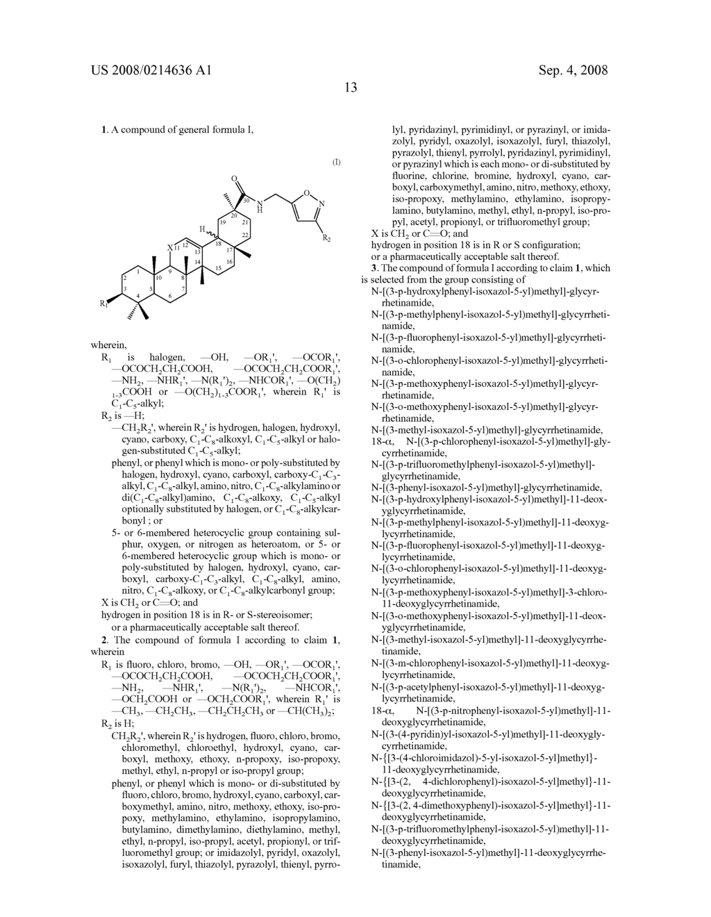 Glycyrrhetinic Acid-30-Amide Derivatives and Their Use - diagram, schematic, and image 14