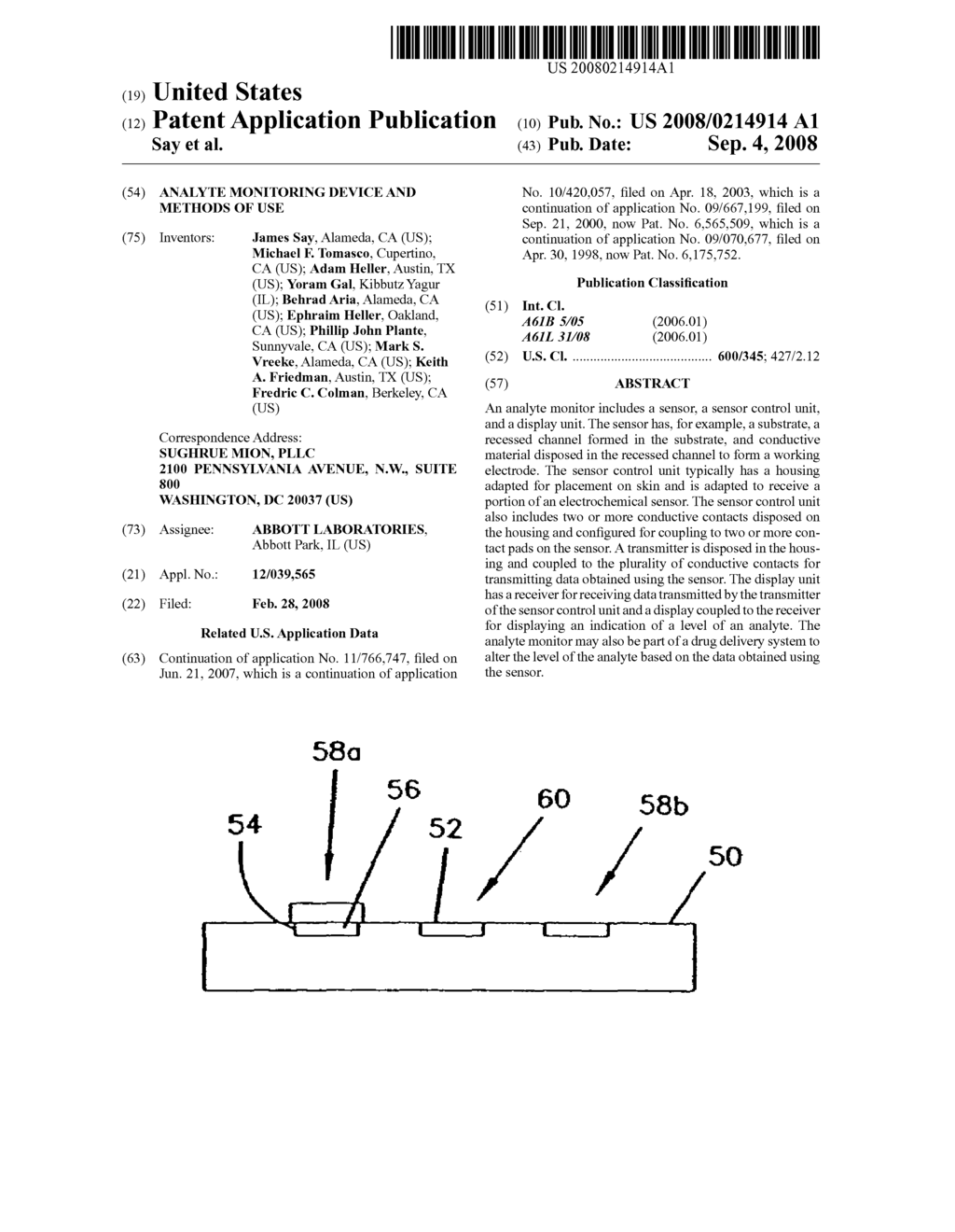 ANALYTE MONITORING DEVICE AND METHODS OF USE - diagram, schematic, and image 01