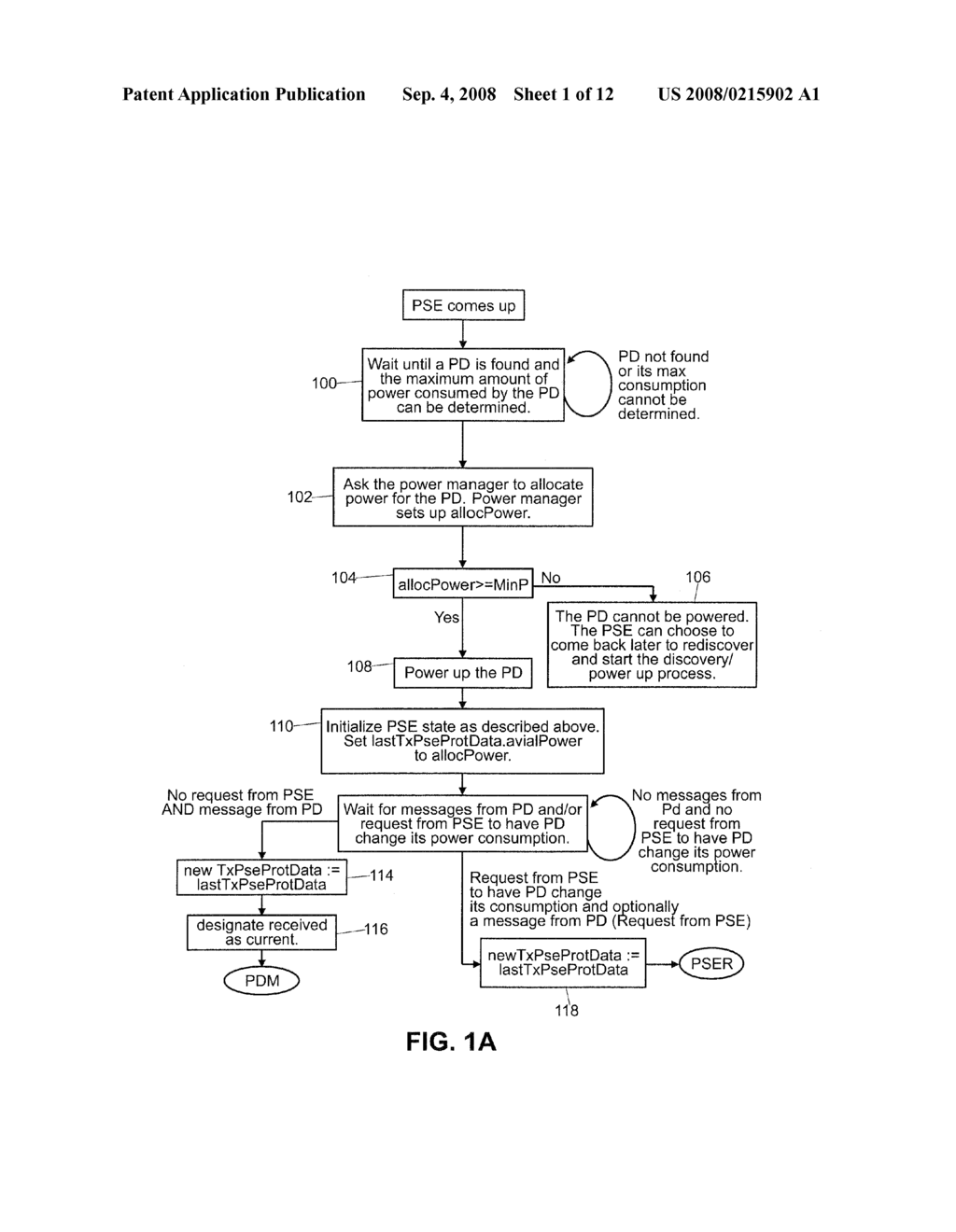 METHOD AND APPARATUS FOR NEGOTIATING POWER BETWEEN POWER SOURCING EQUIPMENT AND POWERABLE DEVICES - diagram, schematic, and image 02