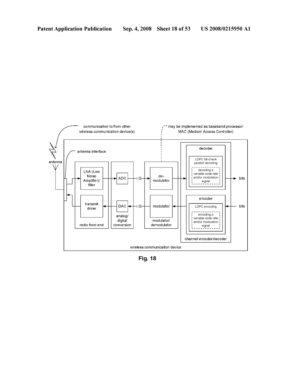 LDPC (Low Density Parity Check) coded signal decoding using parallel and simultaneous bit node and check node processing - diagram, schematic, and image 19