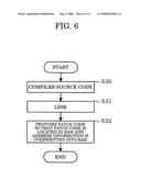 Information processing device, patch code application system, electronic instrument, and patch code application method diagram and image