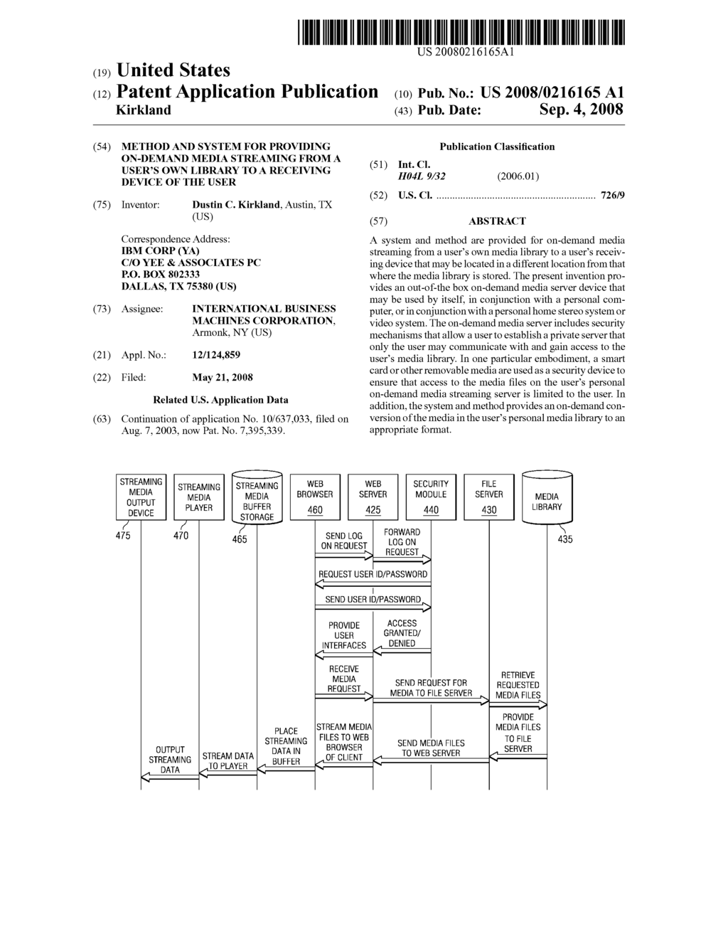 Method and System for Providing On-Demand Media Streaming from a User's Own Library to a Receiving Device of the User - diagram, schematic, and image 01