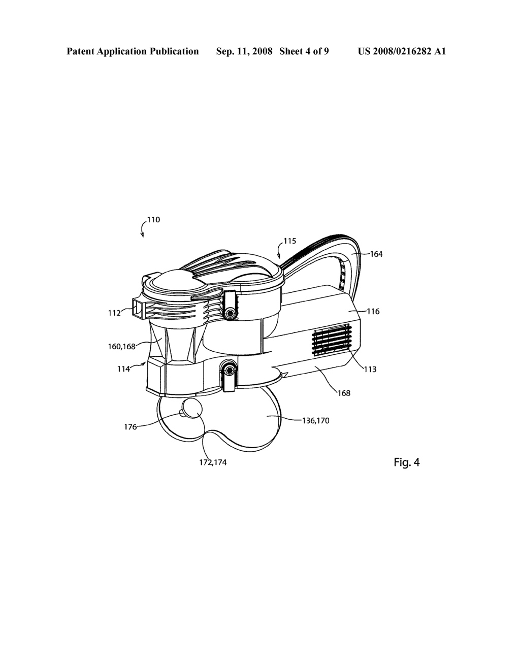 SURFACE CLEANING APPARATUS WITH ENLARGED DIRT COLLECTION CHAMBER - diagram, schematic, and image 05