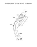 Ergonomic razor and blade assembly and device for storing and dispensing blade assemblies diagram and image