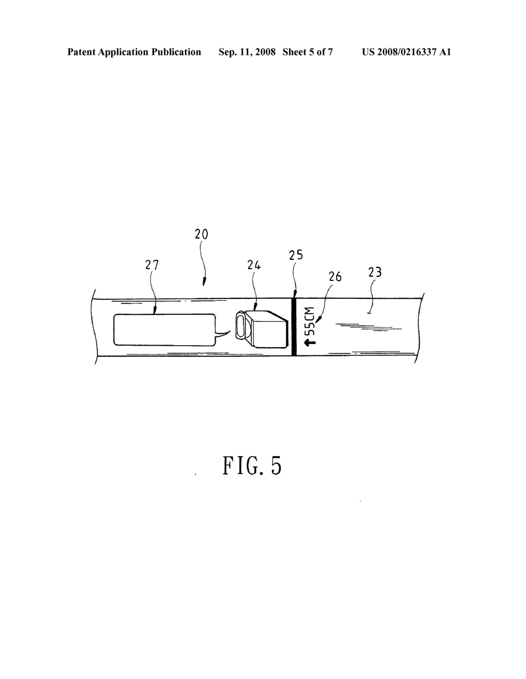 Tape rule having identifying pattern and mark dimensions - diagram, schematic, and image 06