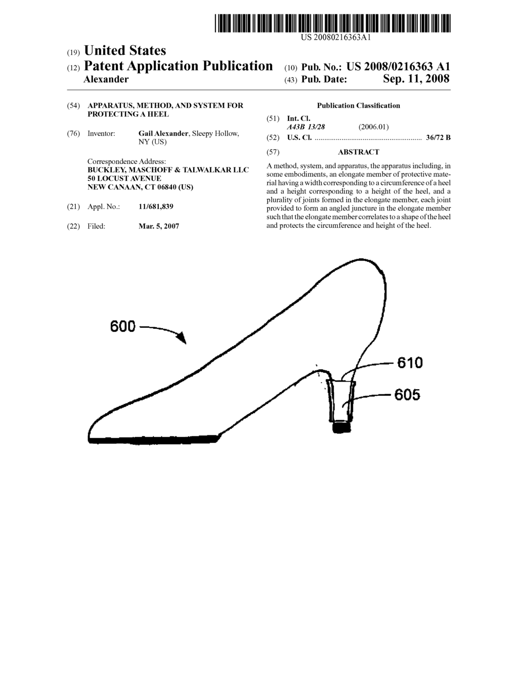 APPARATUS, METHOD, AND SYSTEM FOR PROTECTING A HEEL - diagram, schematic, and image 01