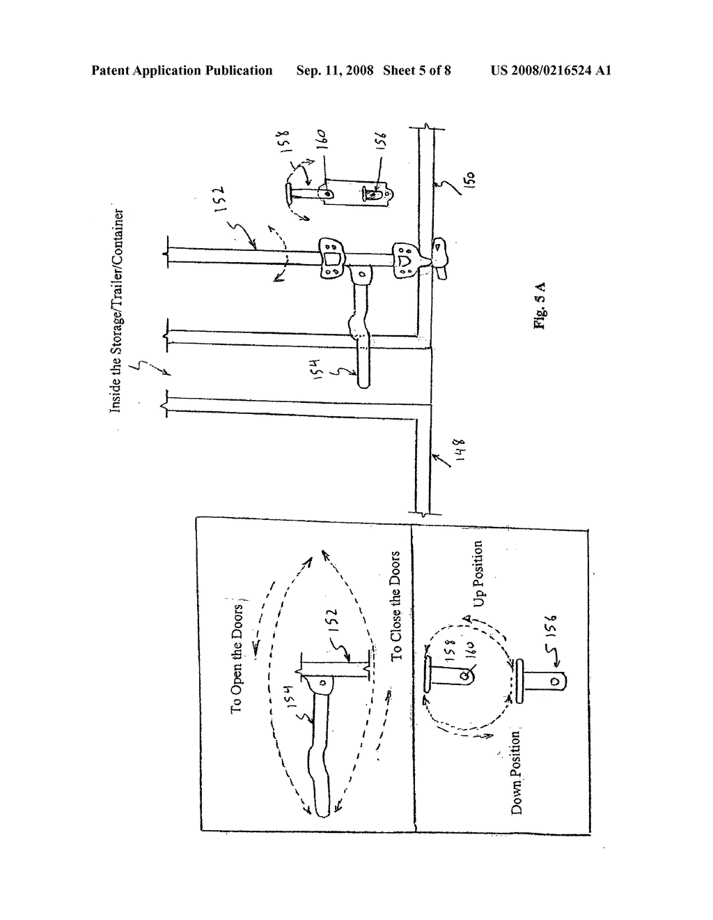 Locking device and method for securing cargo containers during transport and storage that permits secure inspection of any authority seal - diagram, schematic, and image 06