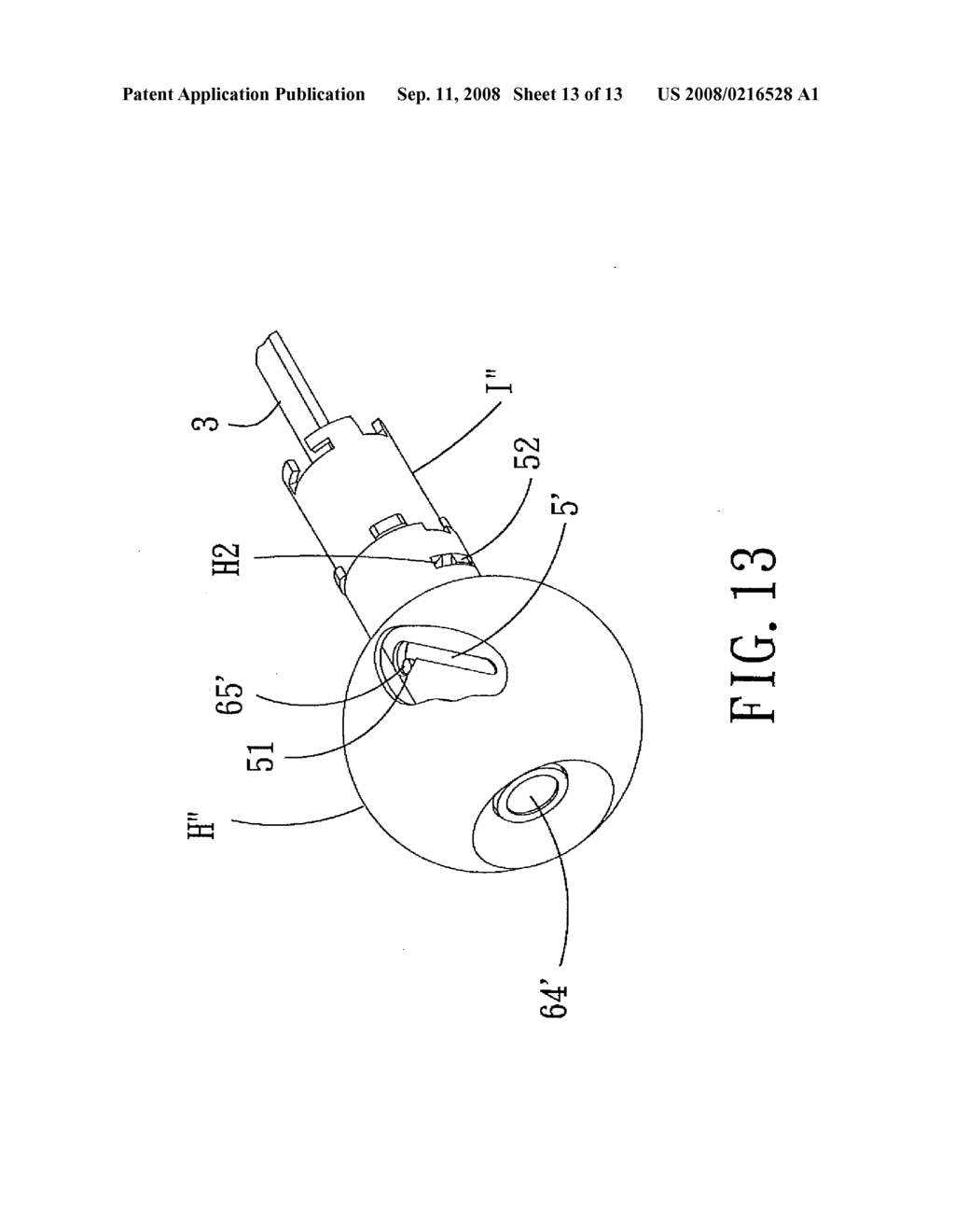 DOOR LOCK ASSEMBLY HAVING A PRESS BUTTON IN AN INNER HANDLE - diagram, schematic, and image 14