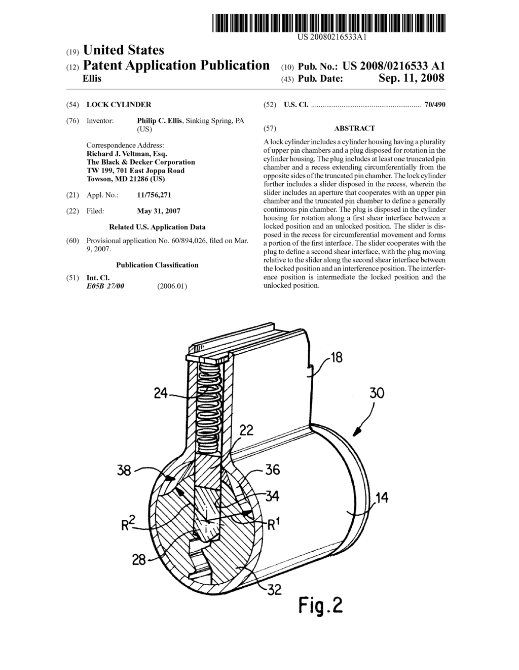 LOCK CYLINDER - diagram, schematic, and image 01