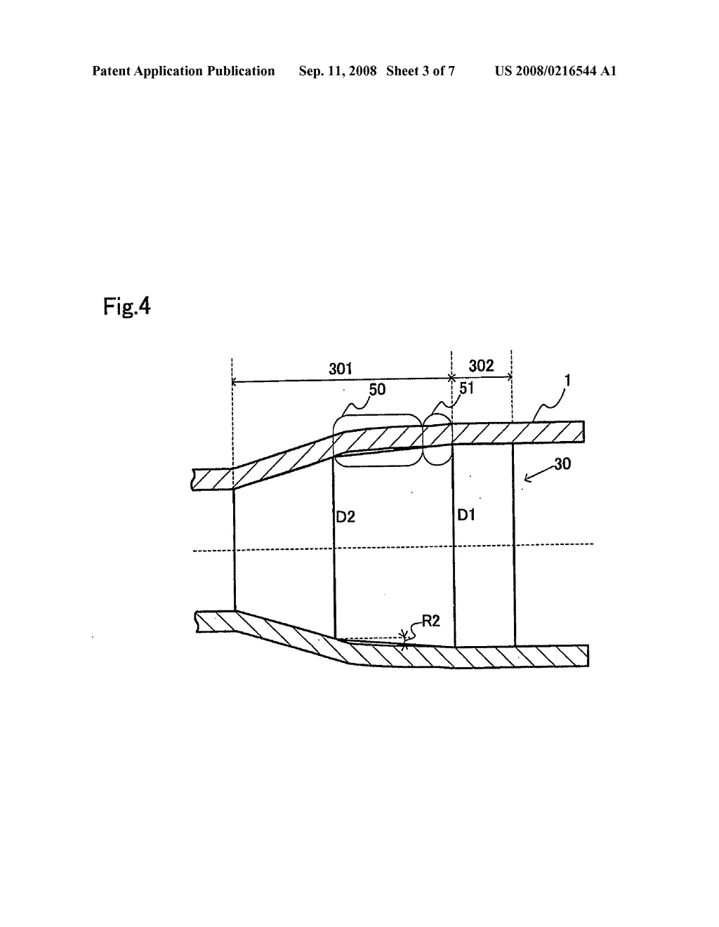 Plug, Method of Expanding Inside Diameter of Metal Pipe or Tube Using Such Plug, Method of Manufacturing Metal Pipe or Tube, and Metal Pipe or Tube - diagram, schematic, and image 04