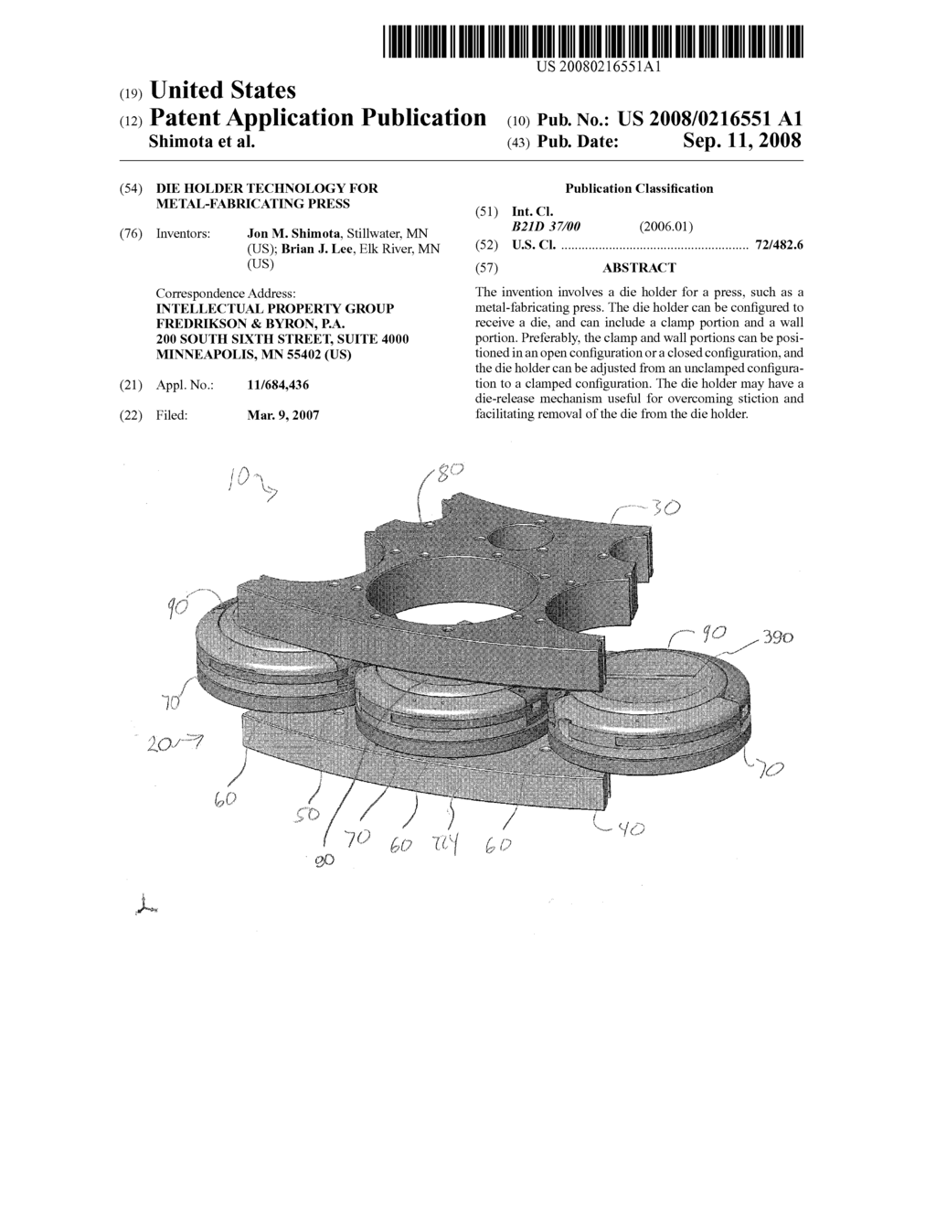 Die Holder Technology for Metal-Fabricating Press - diagram, schematic, and image 01