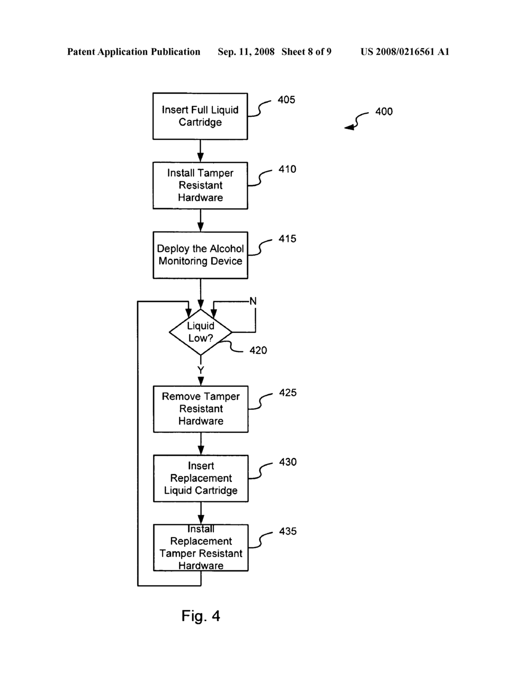 Transdermal Portable Alcohol Monitor and Methods for Using Such - diagram, schematic, and image 09