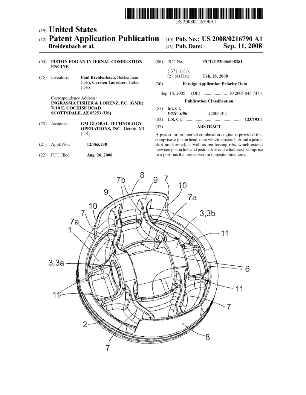 Piston for an Internal Combustion Engine - diagram, schematic, and image 01