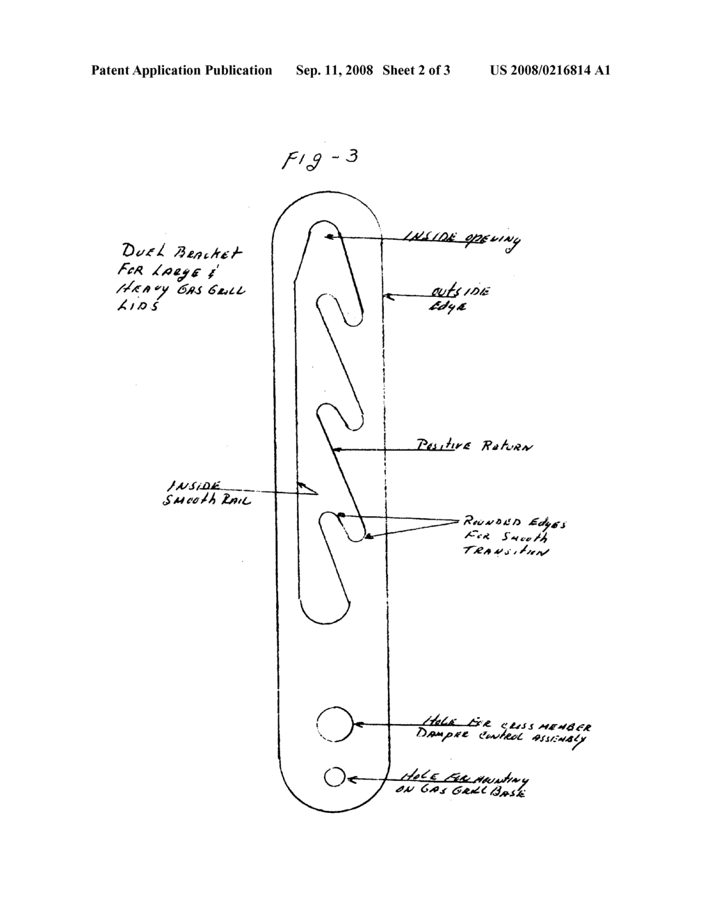 Duel bracket for large or heavy gas grill lids - diagram, schematic, and image 03