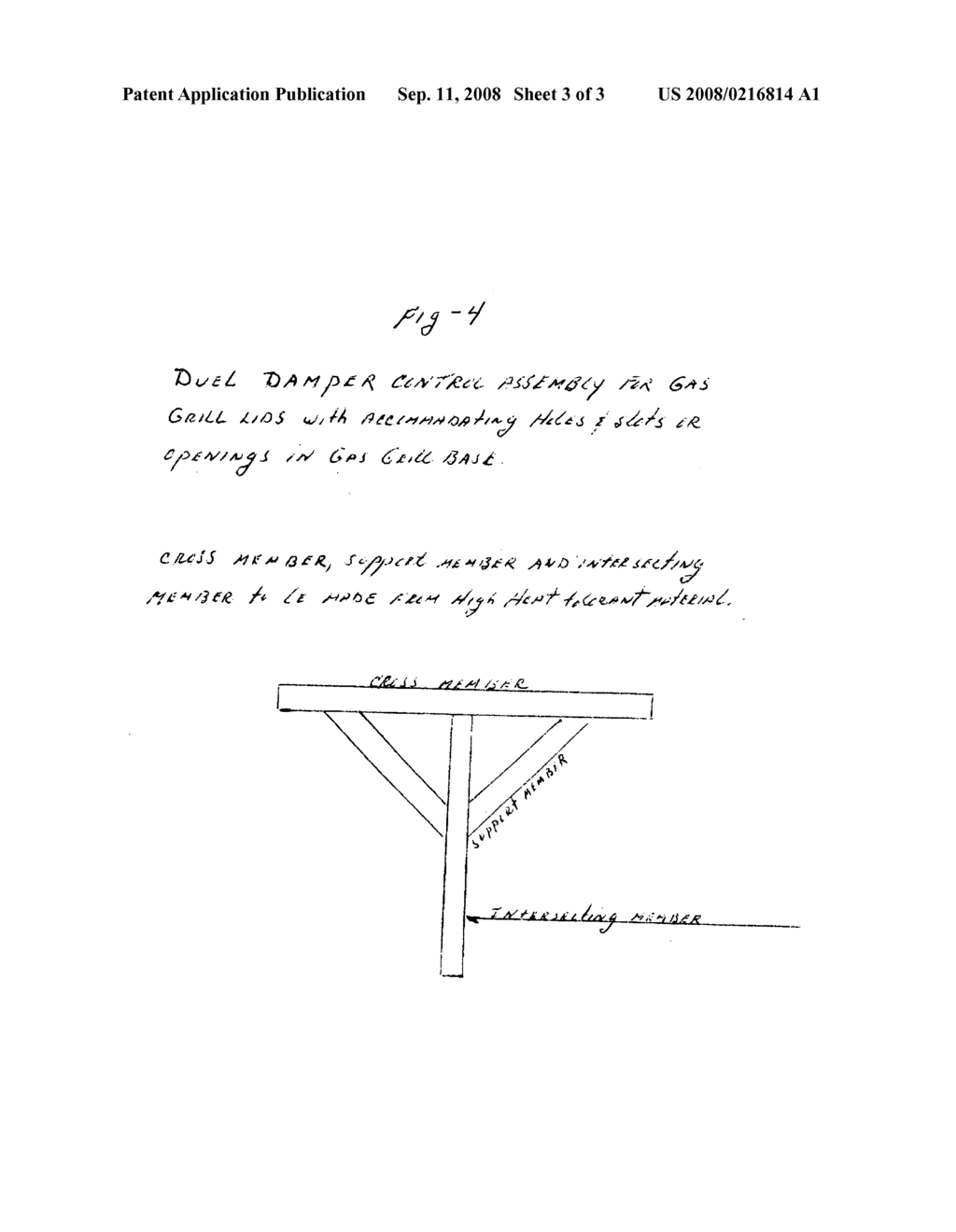 Duel bracket for large or heavy gas grill lids - diagram, schematic, and image 04