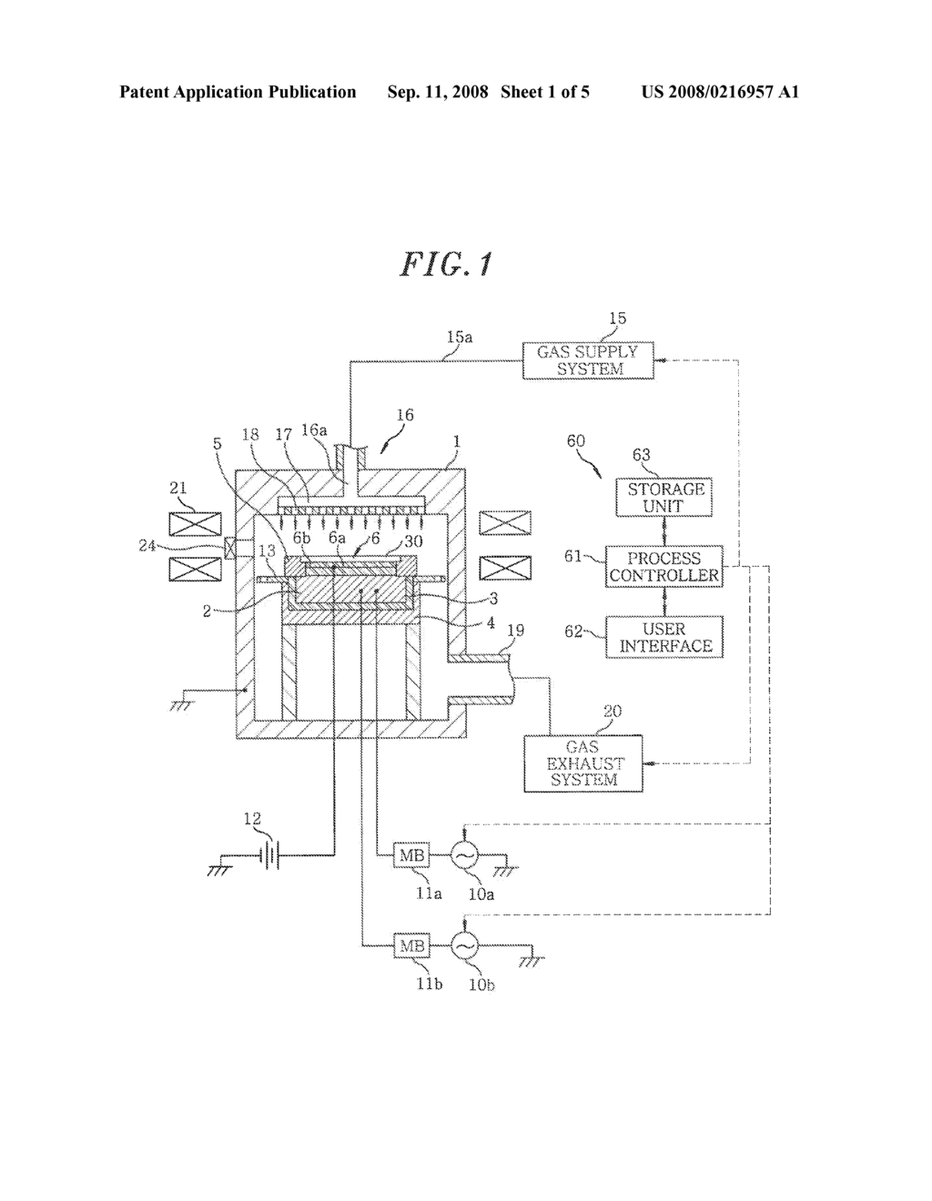 PLASMA PROCESSING APPARATUS, CLEANING METHOD THEREOF, CONTROL PROGRAM AND COMPUTER STORAGE MEDIUM - diagram, schematic, and image 02