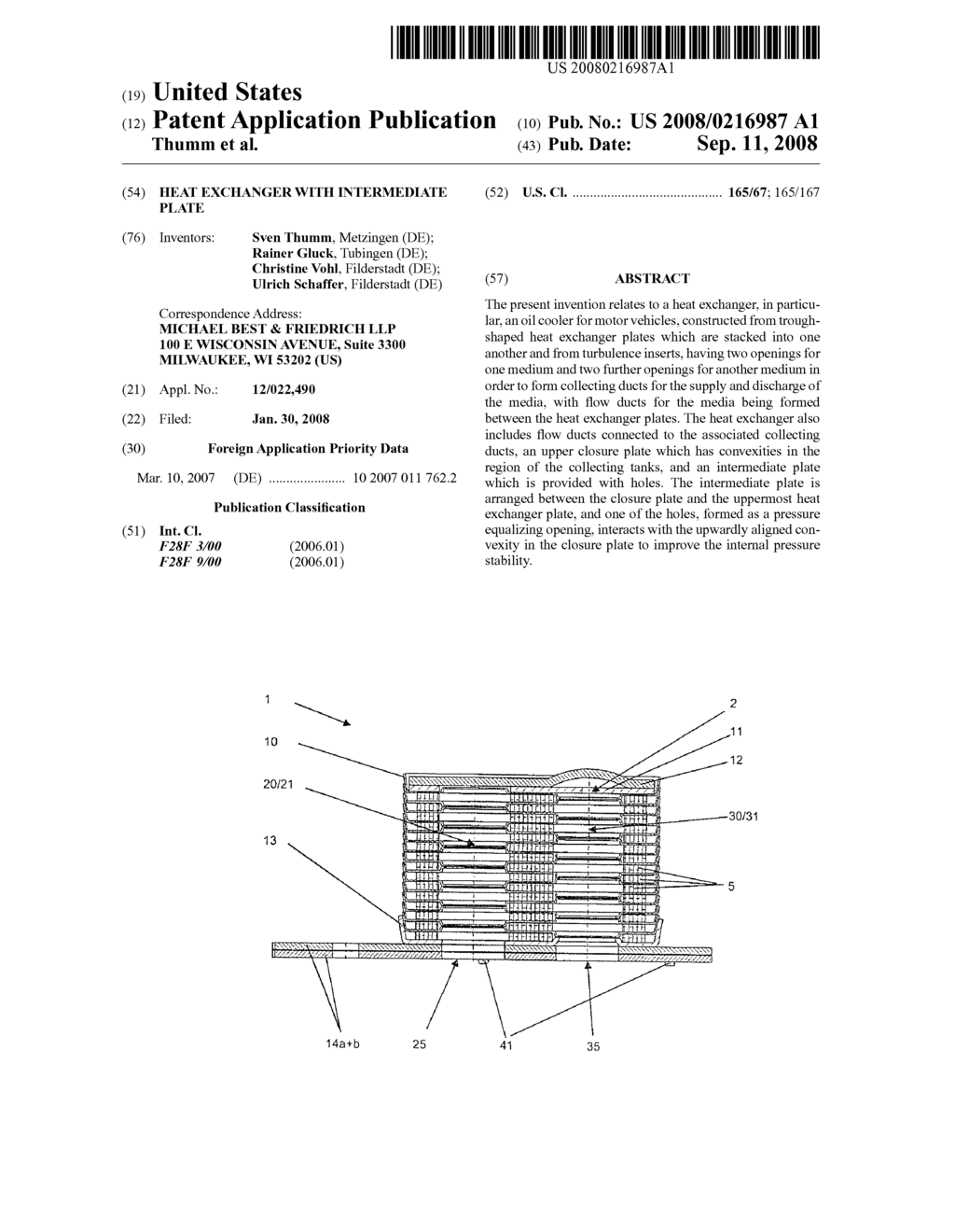 HEAT EXCHANGER WITH INTERMEDIATE PLATE - diagram, schematic, and image 01