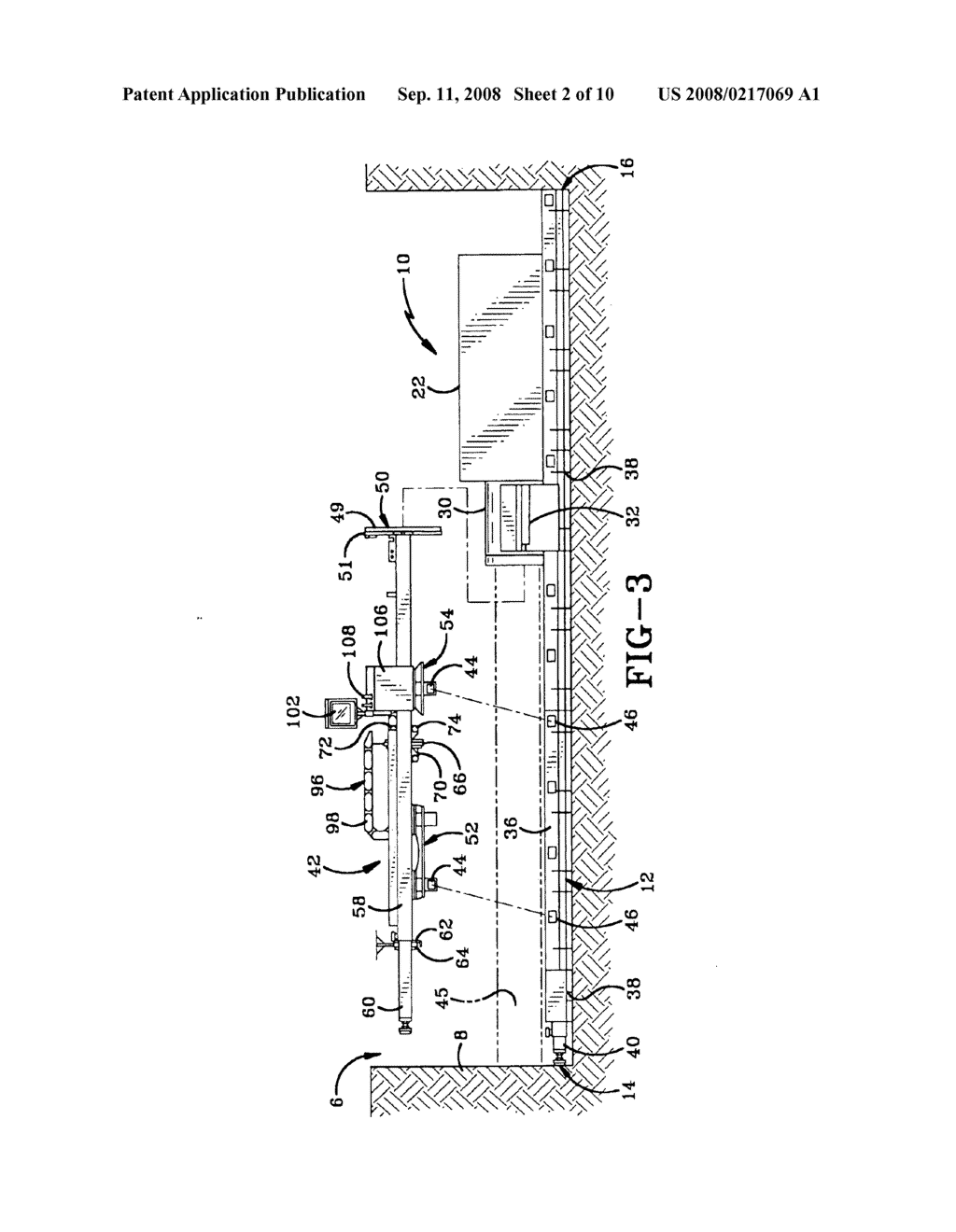 Auger boring machine with included pilot tube steering mechanism - diagram, schematic, and image 03