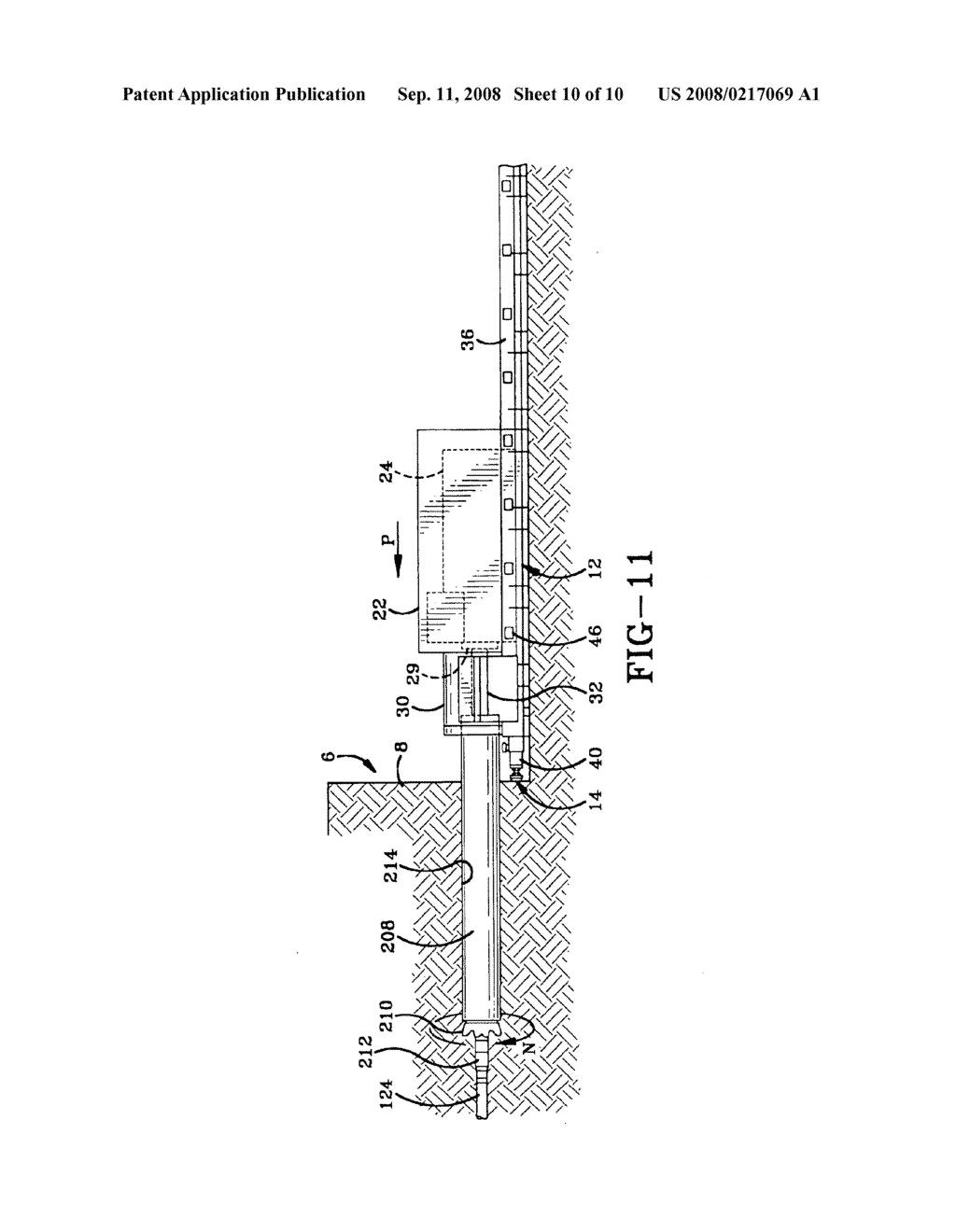 Auger boring machine with included pilot tube steering mechanism - diagram, schematic, and image 11