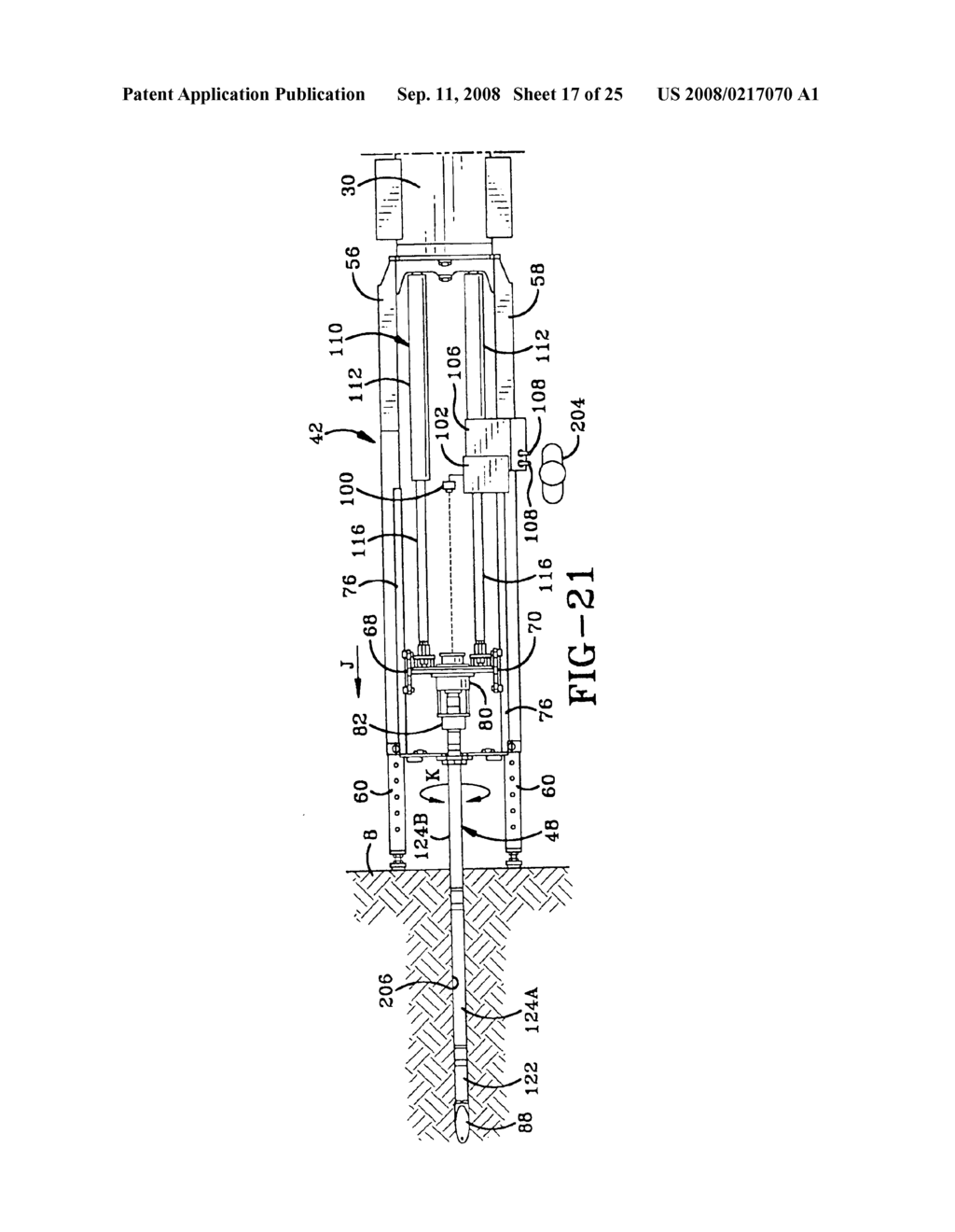 Method and apparatus for providing a continuous stroke auger boring machine - diagram, schematic, and image 18